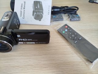 Cámara de video DV con accesorios