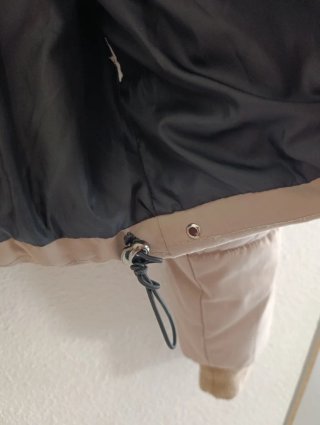 Chaqueta corta acolchada beige S/M