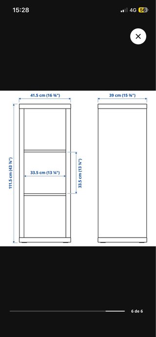 Estantería Kallax Blanca 42x112 cm