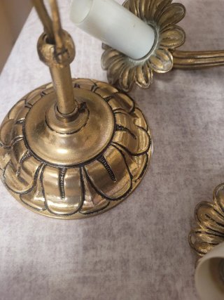 Lámpara Vintage Bronce  no se si funciona 60 cm