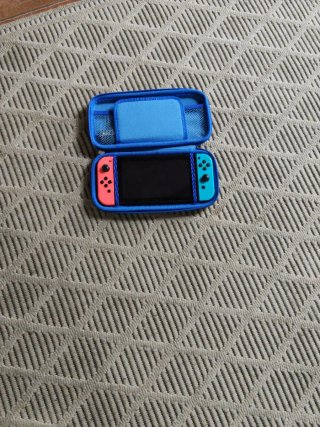 Nintendo Switch con funda azul