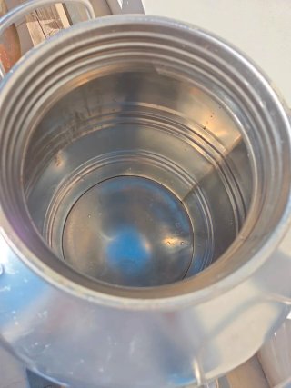 Bidone contenitore 50 litri acciaio inox 18/10 Ita