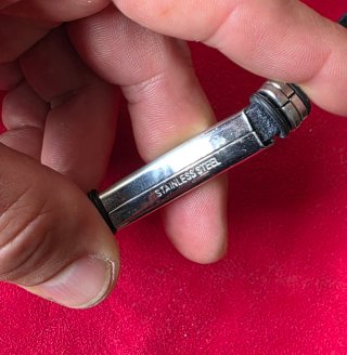 Pulsera Hombre Acero Inoxidable y Cuero Azul