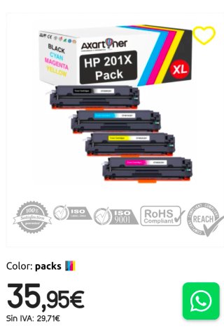 Impresora HP Color LaserJet Pro M252dw