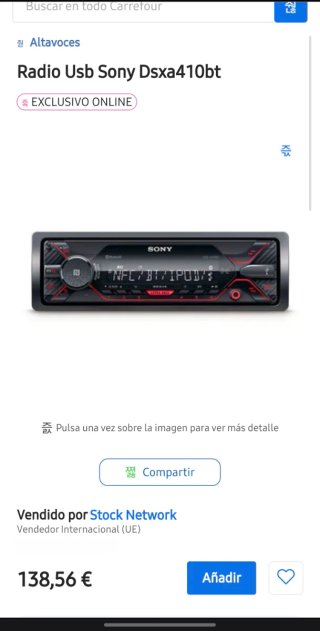Radio Sony DSX-A410BT USB Bluetooth NFC