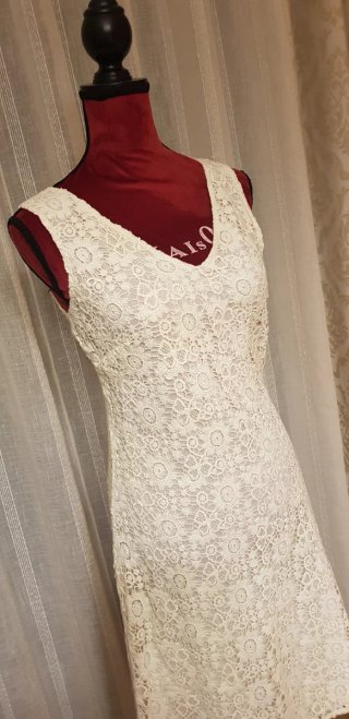 Vestido Ralph Lauren Beige Encaje