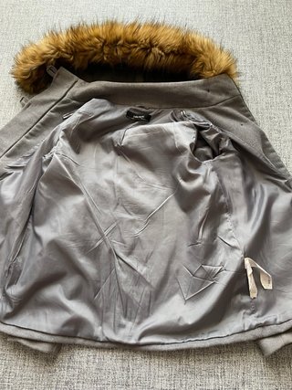Trenca Zara Gris Capucha Talla S