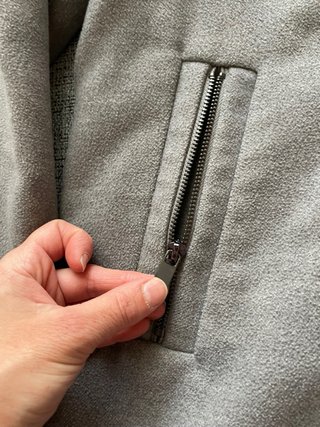 Trenca Zara Gris Capucha Talla S