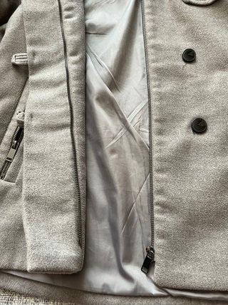 Trenca Zara Gris Capucha Talla S