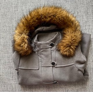 Trenca Zara Gris Capucha Talla S