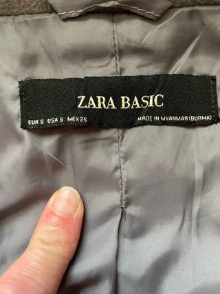 Trenca Zara Gris Capucha Talla S
