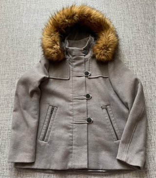 Trenca Zara Gris Capucha Talla S