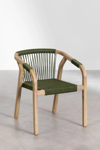 Pack 2 Sillas Comedor Reposabrazos Madera Acacia