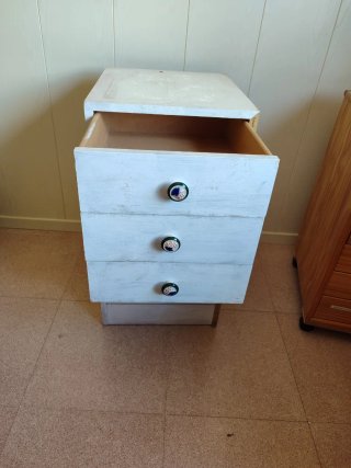 Cajonera de madera blanca 5 cajones