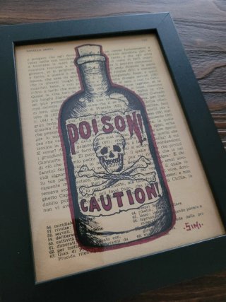 Quadro Poison Tattoo Vintage