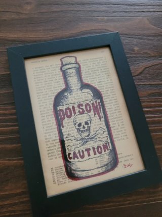 Quadro Poison Tattoo Vintage