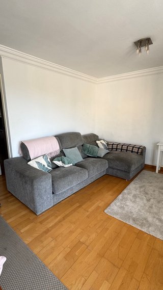 Sofá chaise longue gris 2,80m