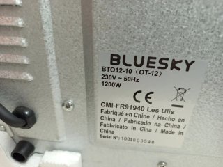 Horno Eléctrico Bluesky 20L 1200W
