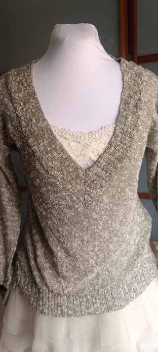 Jersey punto mujer beige ocres