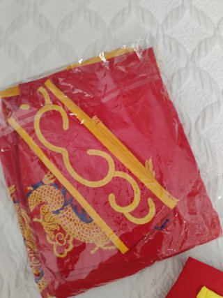 Traje chino T/110cm rojo con dragón