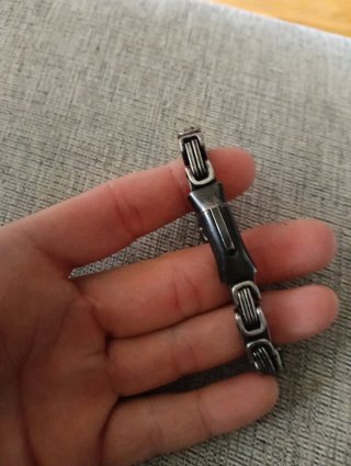 Pulsera hombre acero cadena estilo bizantino