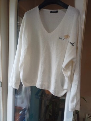 Jersey fino Jasmine blanco talla única