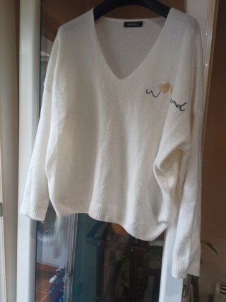 Jersey fino Jasmine blanco talla única