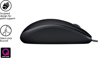 Logitech ratón usb silencioso cómodo ambidiestro