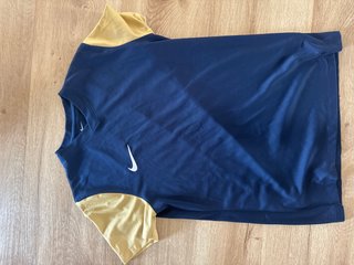 Camiseta Nike Azul y Dorada
