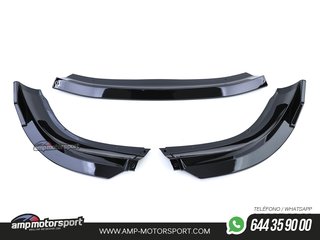SPOILER DELANTERO PARA VW POLO 9N3 2005-2009 NEGRO BRILLO