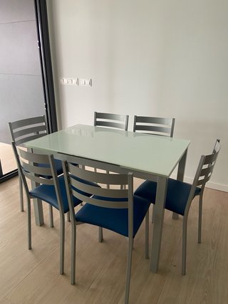 Mesa extensible cocina con 6 sillas