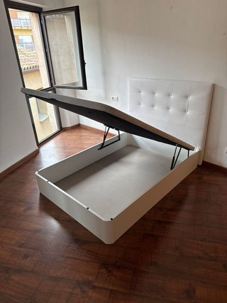 Canapés a ribalta in legno con 4 angoli arrotondati in legno massello da 3 cm con coperchio rinforzato con apertura frontale e laterale