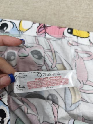 Pijama Stitch y Angel 2 piezas talla L