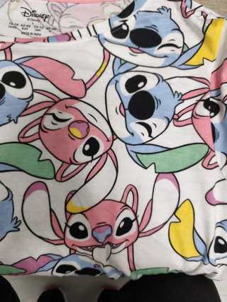 Pijama Stitch y Angel 2 piezas talla L