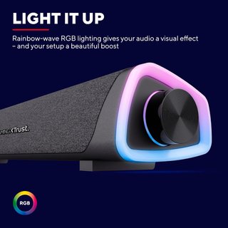 Trust Gaming barra sonido RGB PC portátil
