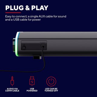 Trust Gaming barra sonido RGB PC portátil