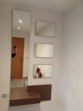 Mueble de entrada madera y metal