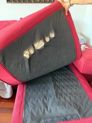 Sofá Chaiselongue Ikea 3 Plazas COLOR GRANATE