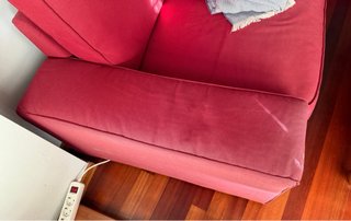 Sofá Chaiselongue Ikea 3 Plazas COLOR GRANATE