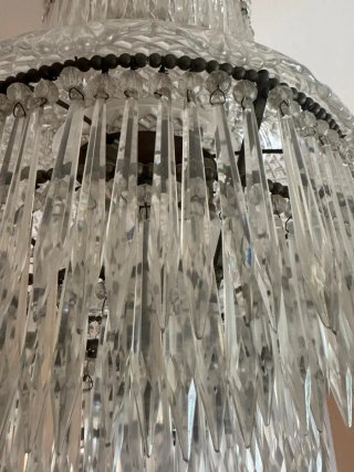 Lámpara cristal prismas icicle