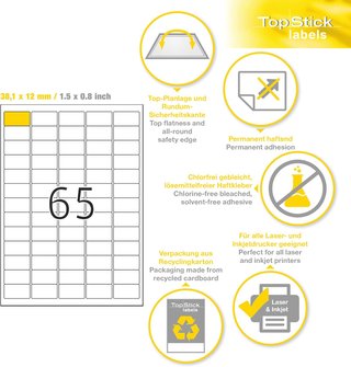 Etichette autoadesive TopStick per stampanti