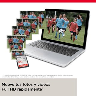 SanDisk Ultra tarjeta rápida almacenamiento vídeo
