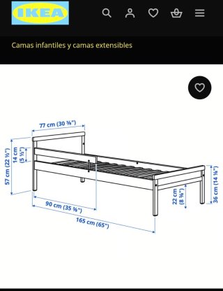 2×Cama infantil Sniglar Ikea + colchón
