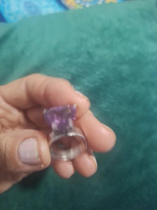 Anillo Plata y Amatista Corazón