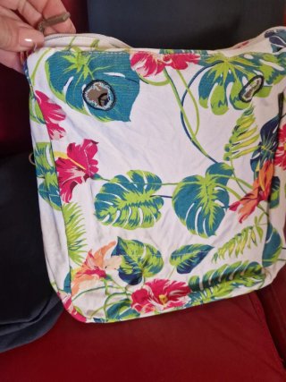 Borsa O bag Chic Blu, 1 bordo e 2 canvas