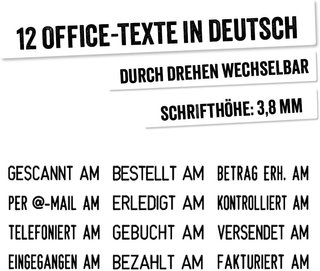 Trodat sello fecha textos oficina autoentintado