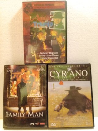 3 Películas DVD: Cyrano, Family Man, El Arco de Tr