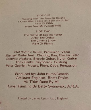 Genesis - Selling England by the Pound Reed. 1983