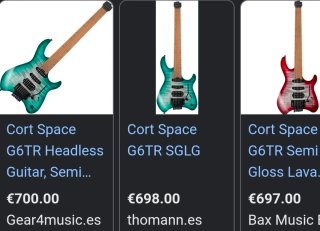 Increíble Cort G6TR Guitarra Eléctrica