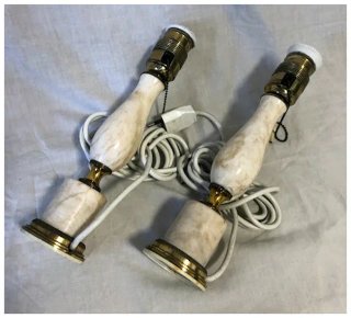 Lampade Vintage Marmo e Ottone (2 pz)